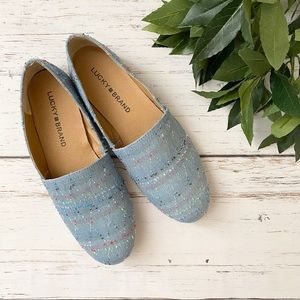 🌟 Lucky Brand Brettany Canvas Slip On Shoes Blue